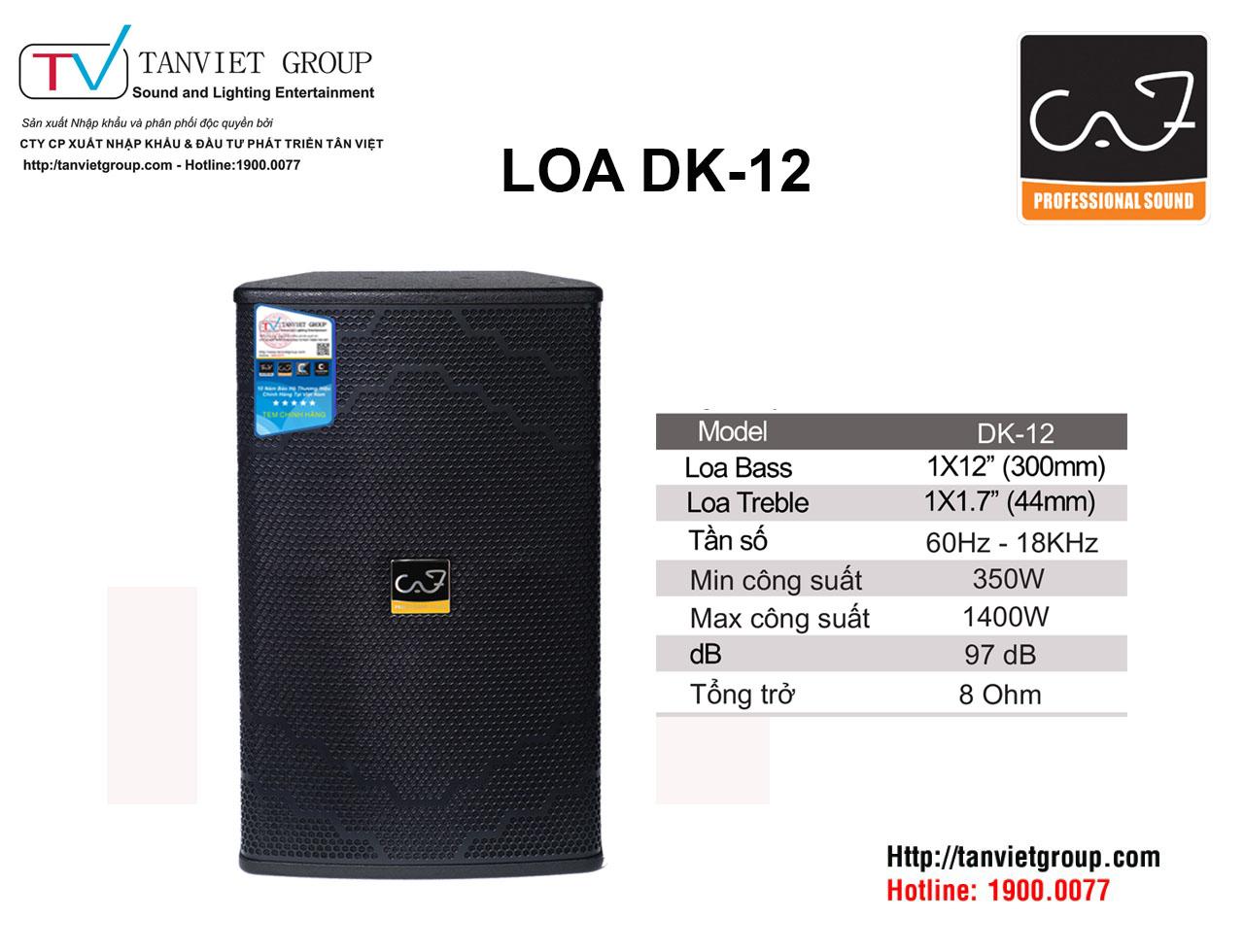 LOA CAF – Model DK12 Plus