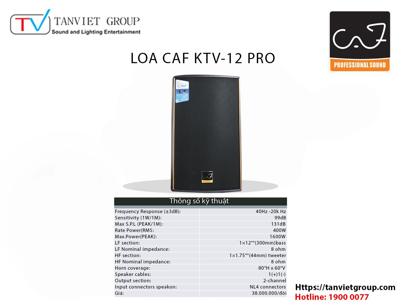 Loa CAF KTV-12 Pro