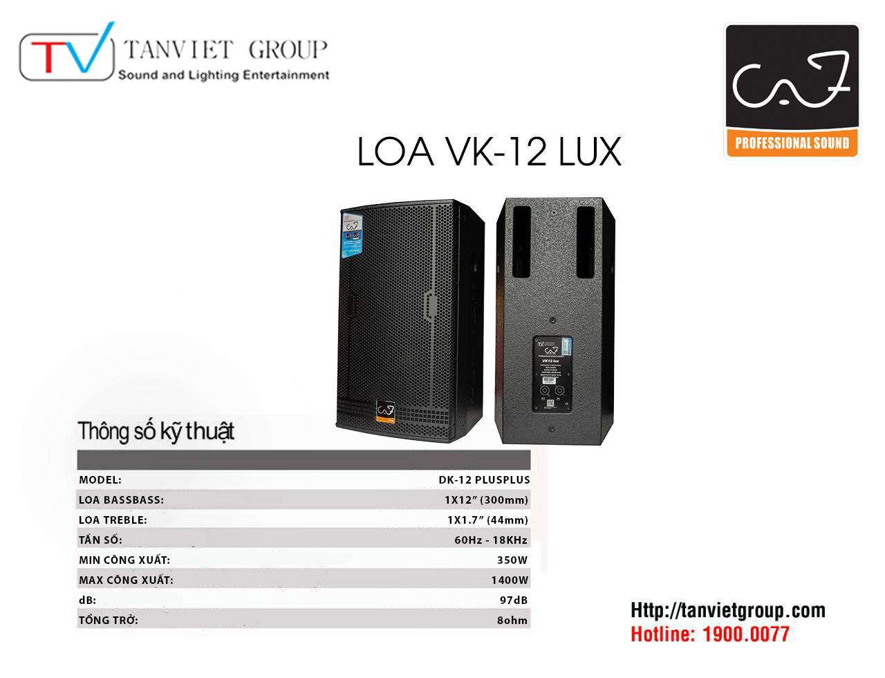 LOA CAF – Model VK 12 LUX