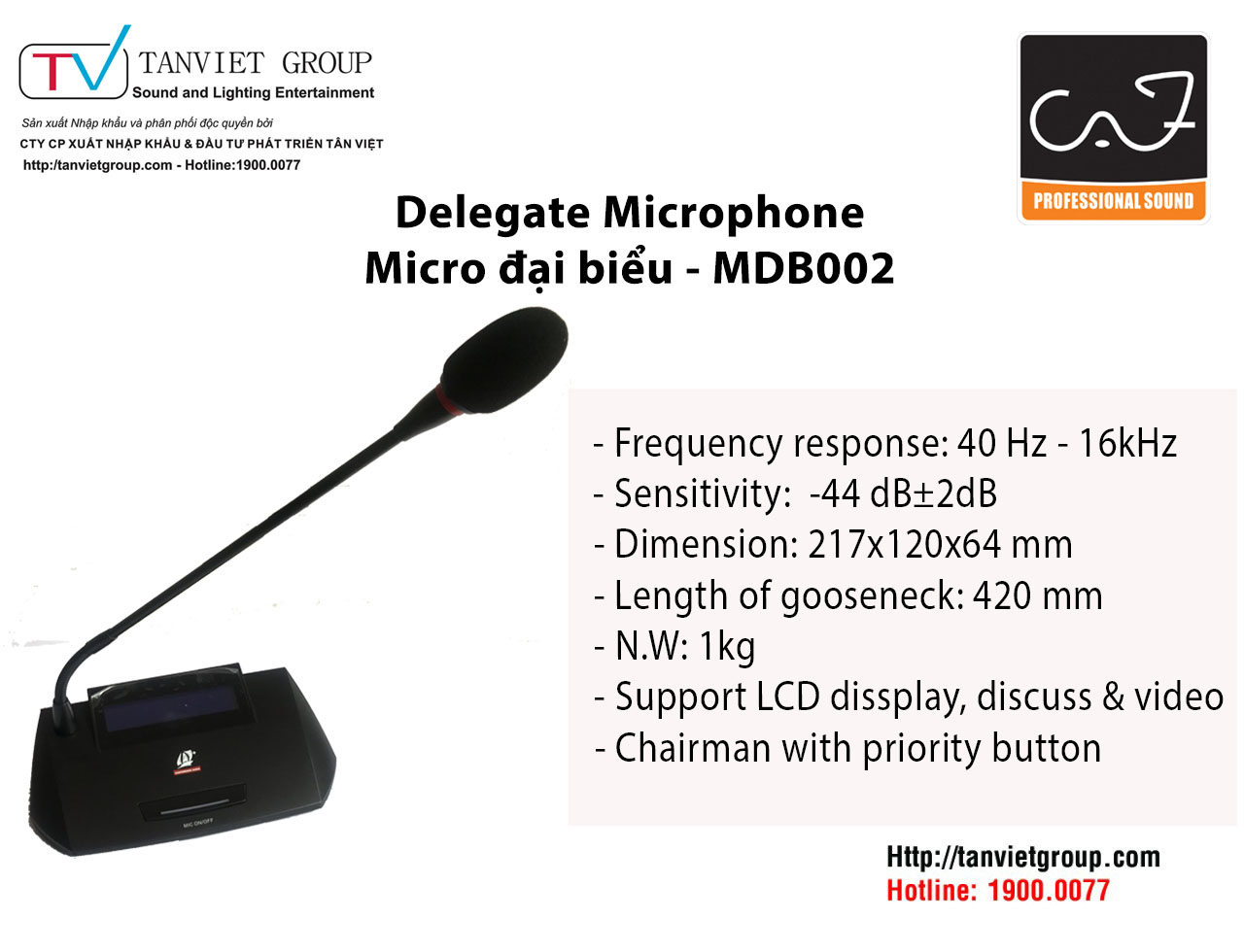 Micro đại biểu CAF MDB002